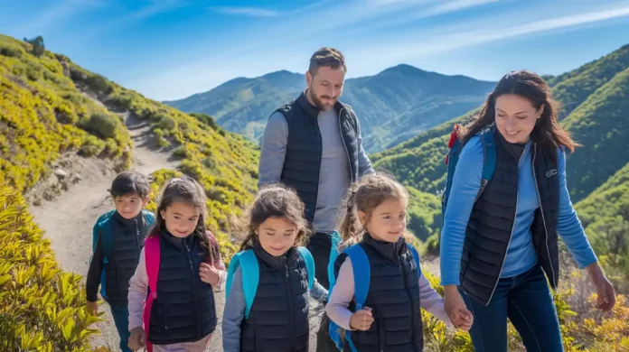 family with young children exploring Family Travel Tips