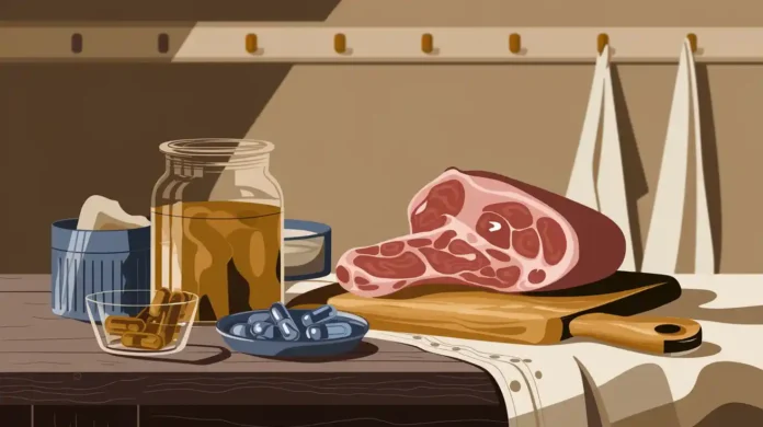 A visually appealing arrangement of carnivore food supplements
